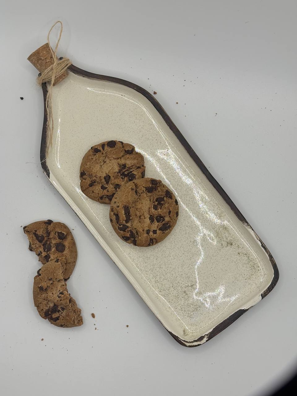 Keramikplatte in Flaschemform